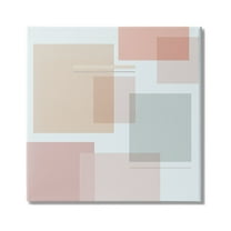 Stupell Indtries Abstract Patterned Squares Indtrial Geometric Shapes Pink Grey,36 x 36,Design by Melissa Wang