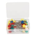 thumbnail image 1 of 100Pcs Sewing Pins Stitching Fixing Color Needle With Transparent Plastic Box, Strong And Durable Stainless Steel Wire, For Fabric, Home Decoration Sewing, Crafts, Embroidery, 1 of 8