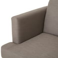 thumbnail image 4 of Noble House Gerardo Modern Upholstered Fabric Sofa, Dark Taupe, Silver, 4 of 9