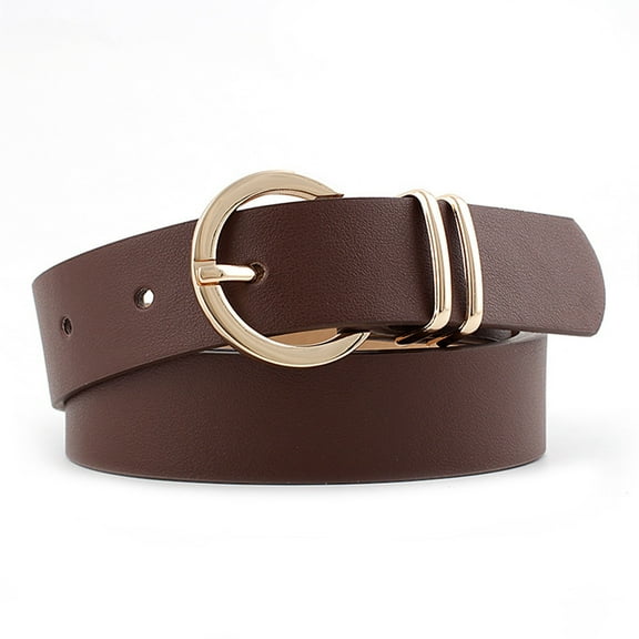 TYGHBN Women's Leather Belts for Jeans Dresses Fashion Gold Buckle Ladies Belt Leather Belt Buckle Stin Leather Belt Adjustable Dress Belts for Men Wide Leather Unusual Men's Belts Spotting Belt