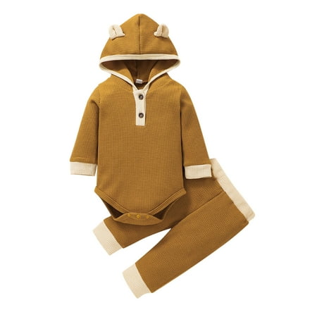 

Rovga Girls Outfit Sets Toddler Baby Girls Boys Hooded Sweatshirt Tops+Pants Outfits Set Clothing Set