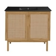 thumbnail image 3 of Classe 36 in. Oak Bathroom Vanity With Black Ceramic Sink Top, 3 of 8