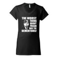 thumbnail image 2 of Wild Bobby, Office Prison Mike Dementors Michael Scott, Pop Culture, Women Standard V-Neck Tee, Black, Medium, 2 of 4