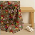 thumbnail image 4 of Soimoi Brown Cotton Poplin Fabric Leaves,Insect & Poppy Watercolor Decor Fabric Printed BTY 42 Inch Wide, 4 of 7