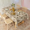 thumbnail image 5 of Brown Dog Paw Footprint Bone Rectangle Tablecloth 60"x120",Waterproof Polyester Rectangle Table Cloth, Wipeable Spillproof Polyester Tablecloth for Dining, Camping, Indoor and Outdoor, 5 of 6