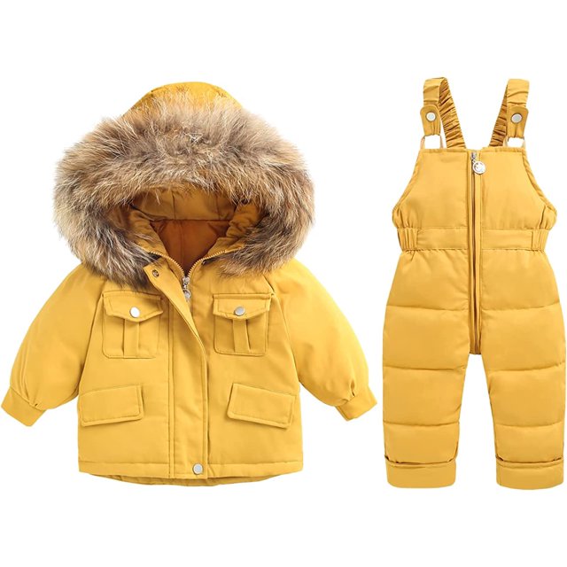 YOUIGIFTS Toddler Boys Snowsuit Girls Snow Pant And Jacket bib Winter