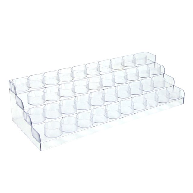 Mostrar soporte Estante para pigmentos de Color, estante para botellas de pigmento, caja de almacenamiento acrílica porosa de múltiples capas para PC