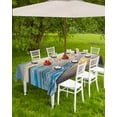 thumbnail image 4 of Outdoor Tablecloth with Umbrella Hole & Zipper, Sunset Beach Rectangle Tablecloth 54x80 Inch, Spray Ocean Waves Sky Nature Scenery Patio Table Cover Waterproof Table Cloth for Picnic/Party, 4 of 7