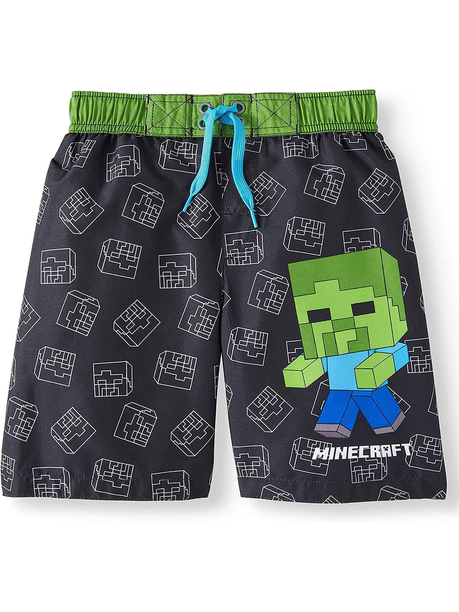 Minecraft Boys' Zombie Swim Trunks (Little Boys)
