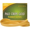 Alliance Rubber 21079 Pale Crepe Gold Rubber Bands - Size #107 - 1/4 lb Box Approx. 15 Bands - 7" x 5/8" - Golden Crepe