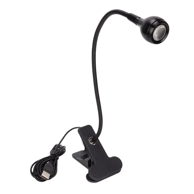 Lámpara UV de curado de pegamento de 3 W, ajustable, de aleación de aluminio, ABS, USB, LED, ultravioleta, con interruptor de control de clip y cuello de cisne.