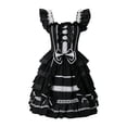 thumbnail image 2 of Sweet Lolita Dress Princess Lace Court Skirts Fashion Women Vintage Gothic Bow Lace Flounce Long Sleeve Patchwork Dress, 2 of 7