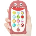 thumbnail image 4 of AMERTEER Baby Dinosaur Cell Phone Toy with Removable Teether Case, Light up, Music&Adjustable Volume Kids Play & Learn Fake Phone for Infant & Toddler, Preschool Birthday Gift for Girl Boy (Green), 4 of 6