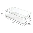 thumbnail image 2 of Plastic Portable Deep Storage Bin with Handles for Organizing Refrigerator, Freezer, Pantry, BPA-Free, Clear, 2 of 5
