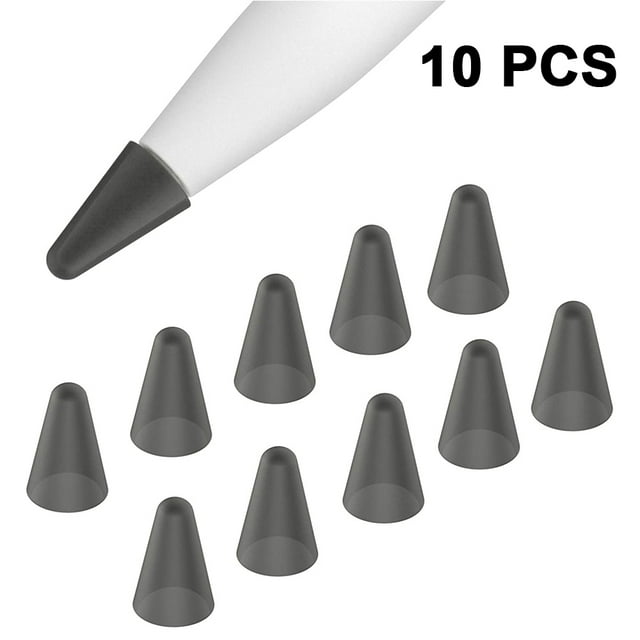 10 Pcs Couvre-Embout Compatible avec Apple Pencil 1/2, Embouts Antidérapants pour Stylo Capuchon d'Embout iPencil, Embouts en silicone Housse de Protection Accessoires pour Crayon iPad