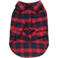 thumbnail image 6 of Pet Clothes, Dog Plaid T-Shirt Lapel Jacket Coat Pet Halloween Party Costume for Puppy Small Dog Cat (XXL, Red), 6 of 6