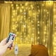 thumbnail image 4 of Cortina de luces LED RGB de 3 x 3/2/1 m, decoración navideña, para casa, dormitorio, boda, guirnalda de hadas, lámpara con enchufe USB y control remoto, 4 of 5