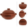 thumbnail image 3 of Pot Casserole Ceramic Clay Soup Stew Stock Japanese Healthy Earthen Steam Stockpot Serving Vintage Hot Earthenware, 3 of 6