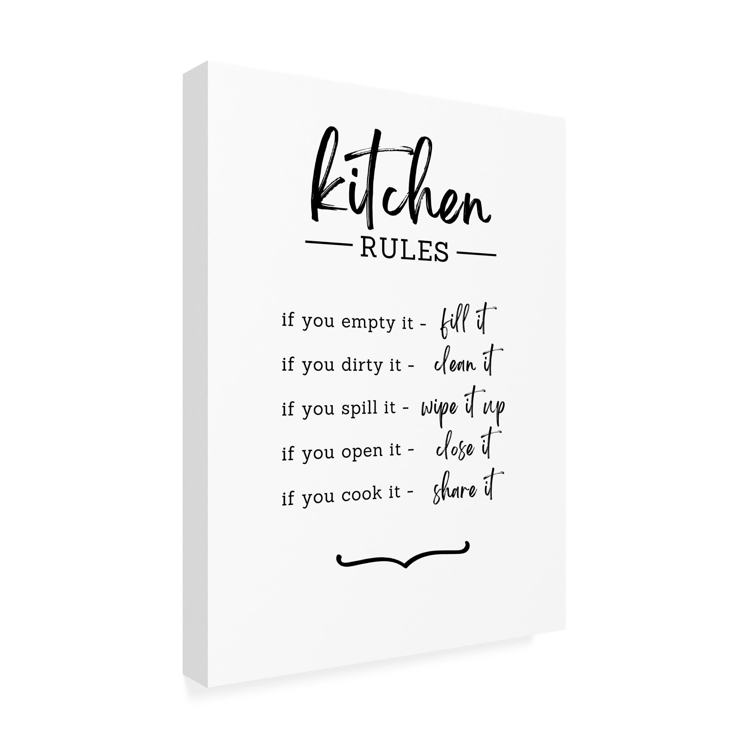 Kristina N. 'Kitchen Rules' Canvas Art