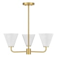 thumbnail image 2 of Blair 3-Light Chandelier in Warm Brass, 2 of 6
