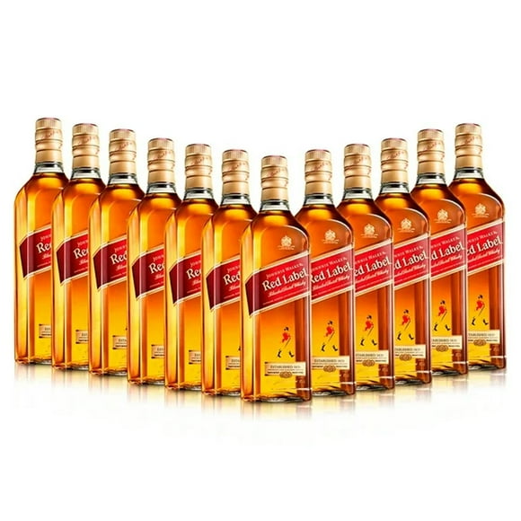 Caja de 12 Whisky Johnnie Walker Blend Red Label 750 ml