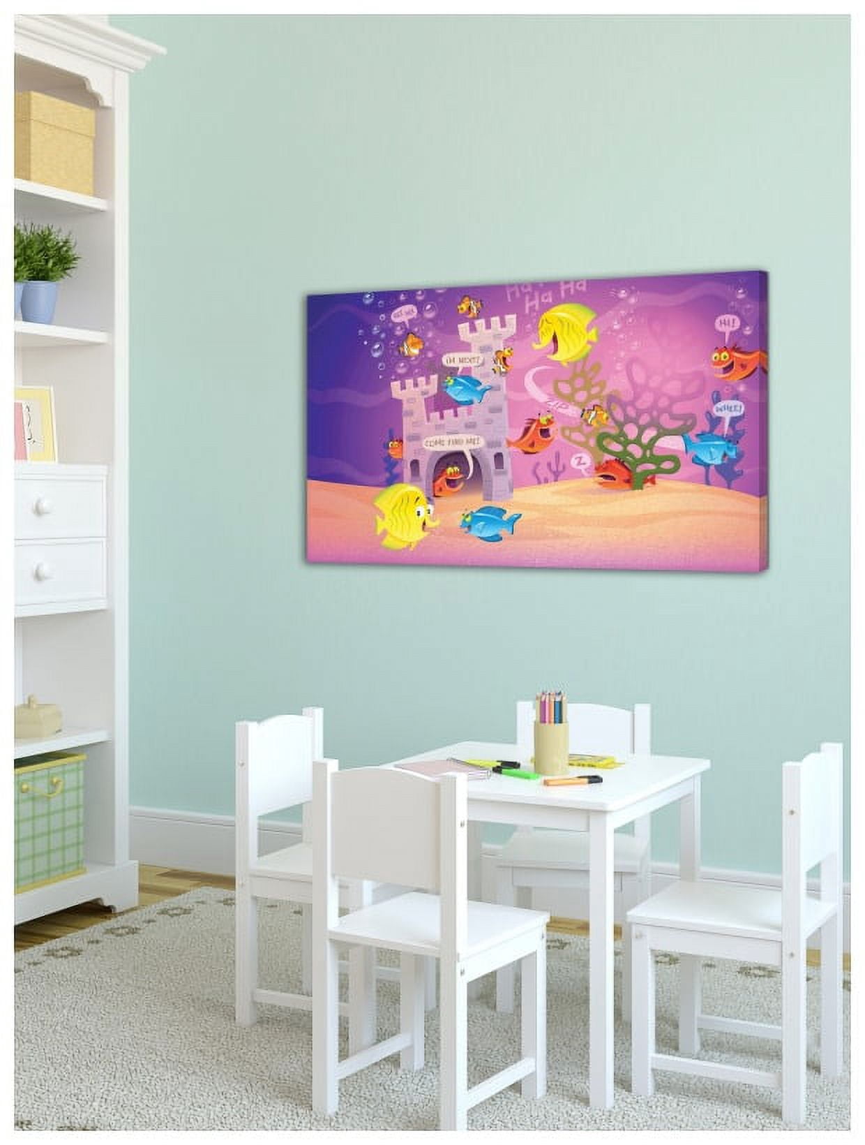 Marmont Hill "Fishes" by Curtis Painting Print on Canvas