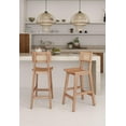 thumbnail image 2 of Manhattan Comfort Versailles 25.98" Wood Counter Stools in Natural (Set of 3), 2 of 7