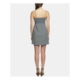 thumbnail image 2 of 1. STATE Womens Black Check Spaghetti Strap V Neck Above The Knee Fit + Flare Dress 8, 2 of 2