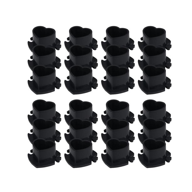 200 piezas tortas de tinta soporte de pigmento en forma de corazón, desechable, contenedor, tapas de tinta de pigmento profesional para permanente Negro