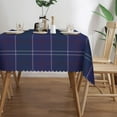 thumbnail image 3 of Rectangle Table Cloth, Scottish Clan Navy US Edzell Tartan Plaid Resistant Washable Tablecloth Decorative Table Cover for Dining, Indoor and Outdoor, 3 of 6