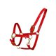 thumbnail image 5 of Cabestro de caballo de cuero de microfibra, cabestro resistente a presión para barbilla y garganta, cuerda de caballo, cabestro de entrenamiento para Rojo Medio, 5 of 8