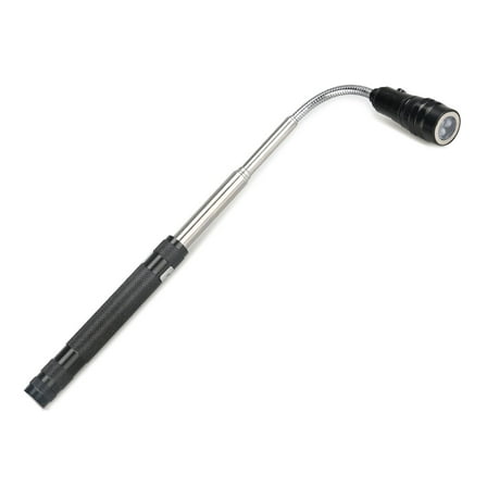WHAMVOX 3-LED Torch Telescopic Zoomable Flex Magnetic Lamp Flashlight (Black)