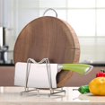 thumbnail image 3 of Stainless Steel Cutting Board Holder Chopping Board Stand Rack Kitchen Household Organizer Cutting Board Rack, 3 of 5