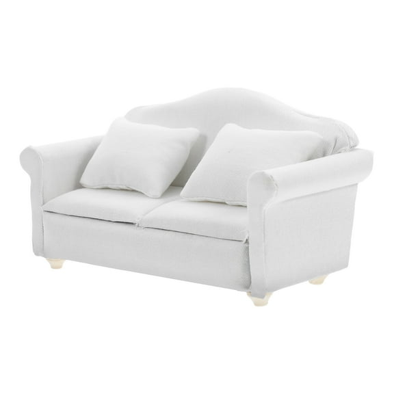 OUNONA Mini Stuff Mini Sofa White Wood 1Pack