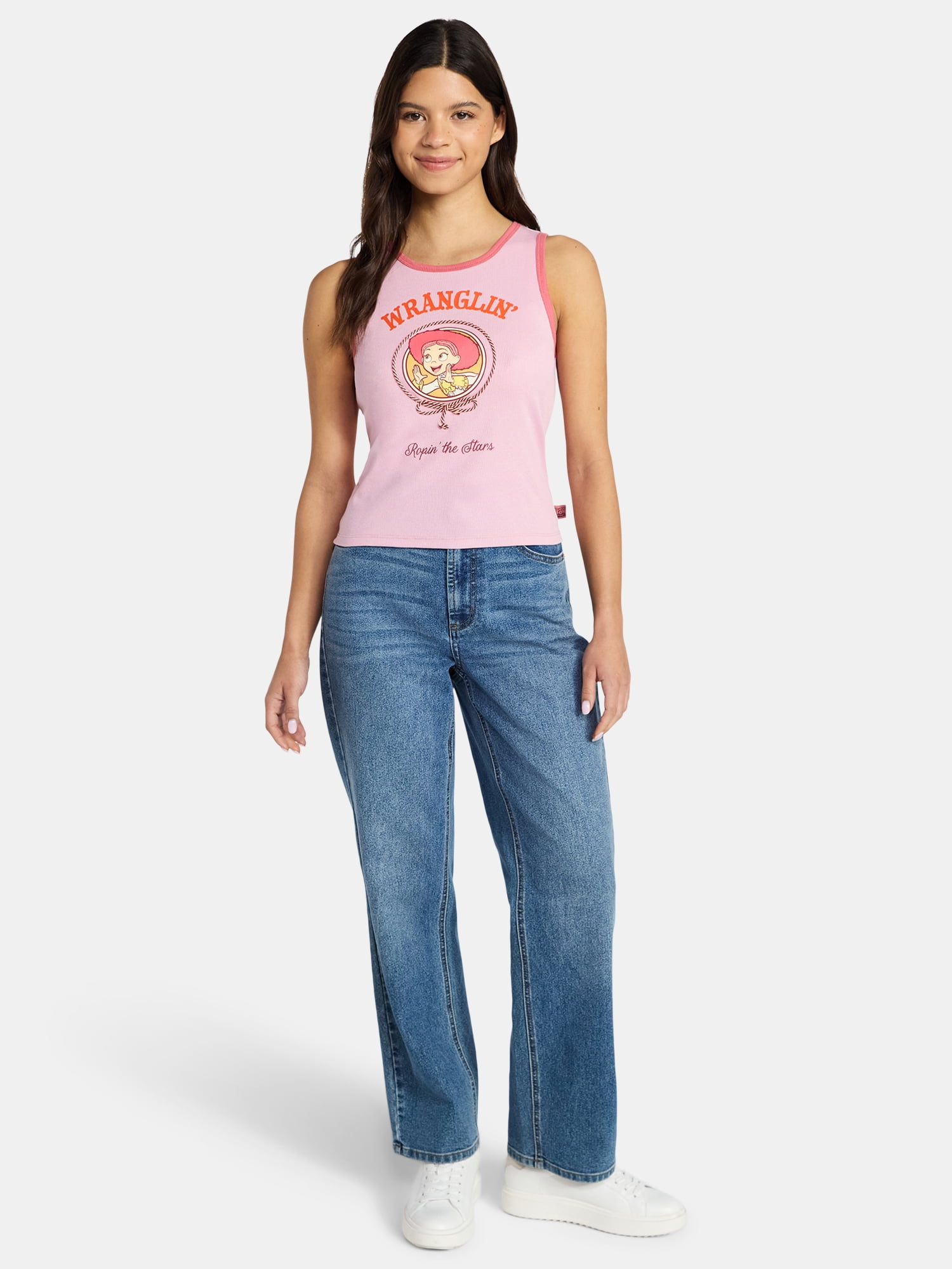 Toy Story Jessie Women's Wranglin Graphic Rib Tank Top, Sizes XXS-XXL