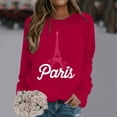 thumbnail image 2 of Tiweut Hoodies Women Letter Print Pullover Long Sleeve Crewneck Sweatshirt Athletic Tops, 2 of 4