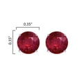 thumbnail image 3 of Sterling Silver with Ruby Stud Earring, 3 of 4