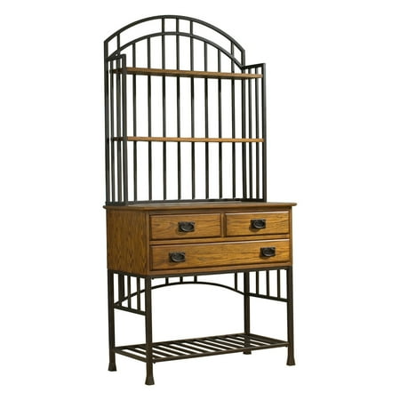 Home Styles Oak Hill Distressed Oak Bakers Rack