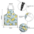 thumbnail image 3 of Yellow Lemon Fruit Flowers BlueWhite Pattern Kids Aprons for Girls and Boys,Adjustable Neck Strap Toddler Aprons for Kids Cooking Baking, 3 of 6