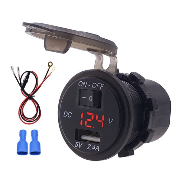 Adaptador de interruptor independiente del cargador de teléfono digital LED de 12V IP66 2.4A con DC12-24V rojo lineal de 23,6 pulgadas Jadeshay A