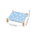 thumbnail image 2 of Cififendec Elevated Summer Pet Cot Bed, 20.28"×17.91", Breathable Detachable Printed Fabric Raised Dog Cat Sleeping Mat for Indoor Floor Naps Balcony Cool Rest Time, 2 of 4