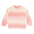 thumbnail image 2 of FNNMNNR Boys Girls Crewneck Sweater Girls and Toddlers‘ Perfect Pullover Casual Sweater Fashion Gradient Knit Sweater for 1-10 Years, 2 of 6