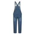 thumbnail image 6 of BLTIBY Men's Denim Bib Trousers Casual Cargo Overalls Jeans Jumpsuits Workwear Trousers Lightweight Fashion Adjustable Straps Long Cargo Trousers Multiple Pockets Hippy Clothes Light Blue 5 XL, 6 of 8