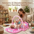 thumbnail image 3 of 3-in-1 Baby Play Mat & Activity Gym for Infant,Kick and Play Piano Play Gym ,Musical Activity Fitness Gym, Newborn+ ,Pink, 3 of 8