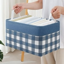 Apmemiss Clearance Buffalo Plaid Check Storage Basket Bins Foldable Laundry Hamper Toy Storage Bins Box Organizer for Home Boys Girls Office Closet Shelf Nursery Baskets