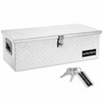 thumbnail image 1 of Arksen 30 Inch Heavy Duty Aluminum Diamond Plate Tool Box Chest Box Pick Up Truck Bed Rv Trailer Toolbox Storage Organizer With Side Handle And Lock Keys - Silver, 1 of 1