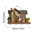thumbnail image 4 of YaoZQ 1-Pack, Decorative Wall Hooks With Shelf. A Wooden House Key Holder For Wall. A Rustic Farmhouse Entryway Organizer & Hanging Shelf For Keys, Leashes & Mail., 4 of 5