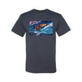 thumbnail image 2 of Wild Bobby, Abstract Wind Surfer with Dolphins, Animal Lover, Men Graphic Tees, Vintage Heather Navy, Large, 2 of 3