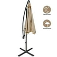thumbnail image 5 of Sophia & William 10ft Offset Hanging Patio Umbrella Outdoor Sun Shade Patio Market Hanging Umbrella with Crank Handle & Cross Base,Beige, 5 of 8