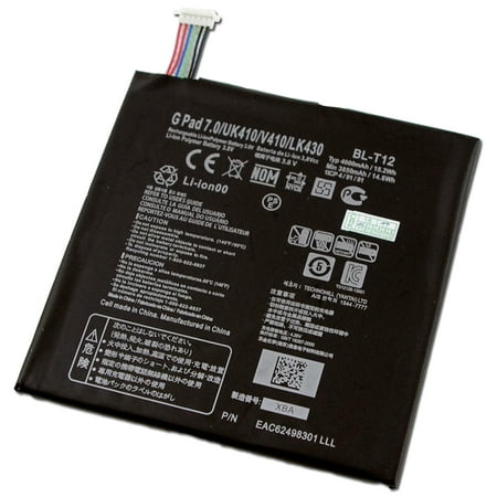 New 4000mAh BL-T12 Battery For LG G Pad 7.0 LK-430 LK430 V400 V410 V411 VK410 UK410 (Best Ipad Battery Extender)